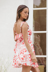 Sloan Mini Dress - Red Print