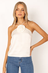 Pai Rosette Top - Ivory