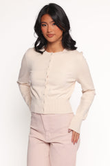 Elita Fitted Cardigan - Cream